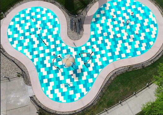 Pool surround tiles